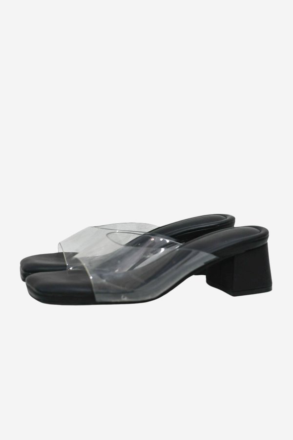 DREAM ELEVATE SLIM TRANSPARENT HEELS (5.5 CM) IN BLACK