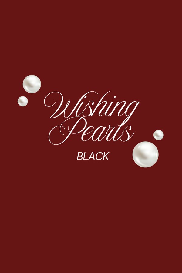 LIMITED EDITION: WISHING PEARLS DUO STRAP GLASS BLOCK HEELS (6 CM) IN BLACK