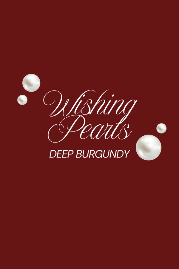 LIMITED EDITION: WISHING PEARLS DUO STRAP GLASS BLOCK HEELS (6 CM) IN DEEP BURGUNDY