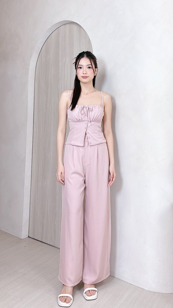 *Regular* L566 Eliona Clasp Straight Leg Pants in Dusty Pink