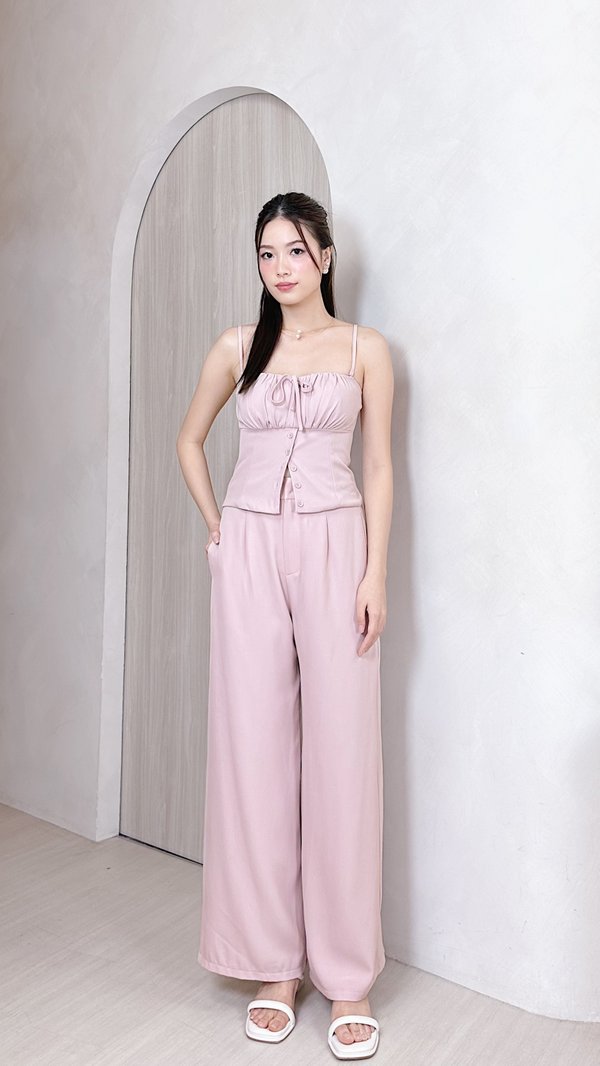 *Regular* L566 Eliona Clasp Straight Leg Pants in Dusty Pink