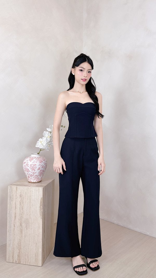 PX3642 Hanna Clasp Straight Leg Pants in Navy