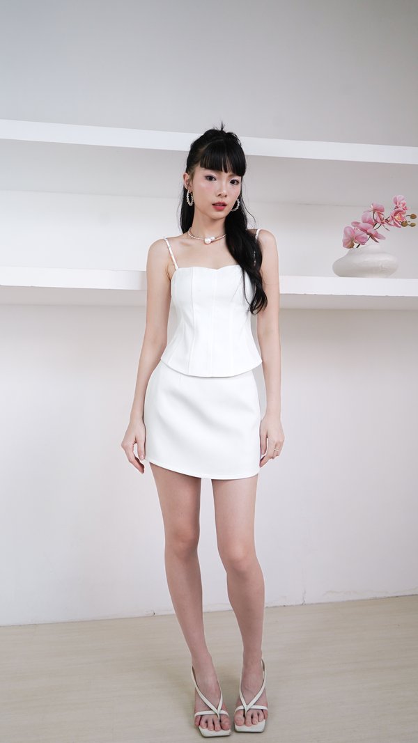 *Regular* PX3632 Desiree A-Line Skorts in White