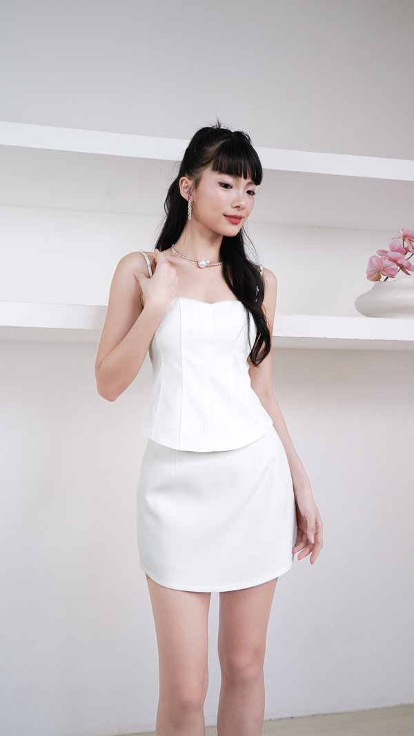 PX3615 Desiree Corset Top in White