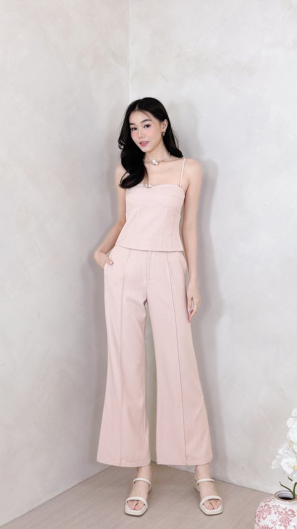 PX3642 Hanna Clasp Straight Leg Pants in Nude Pink