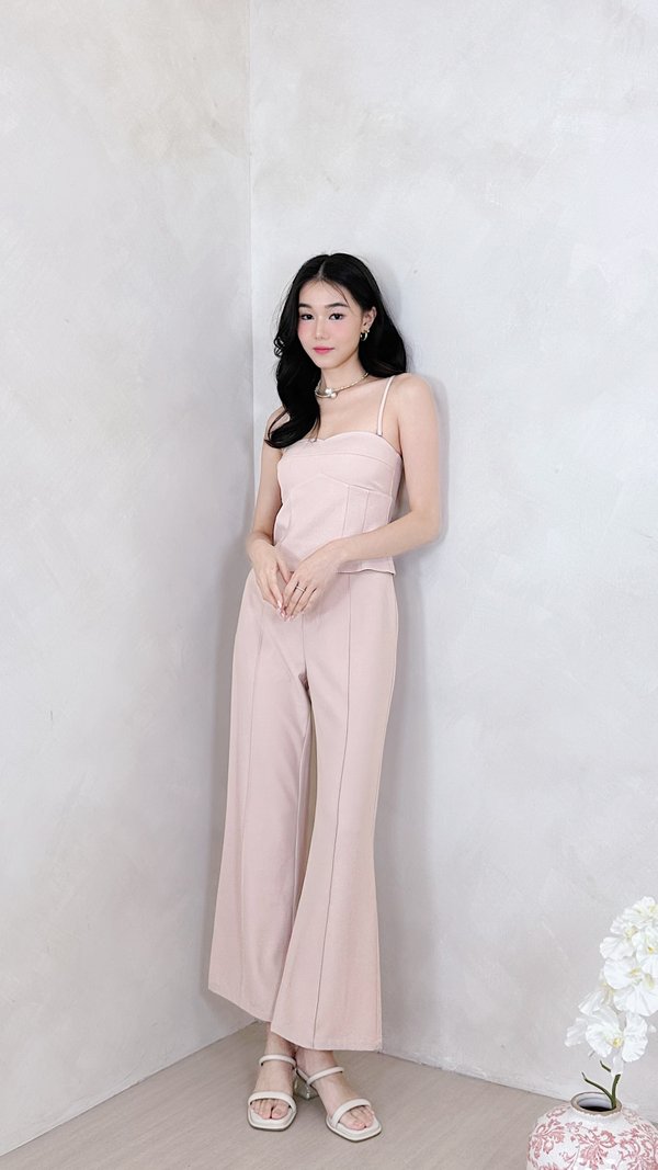 PX3642 Hanna Clasp Straight Leg Pants in Nude Pink