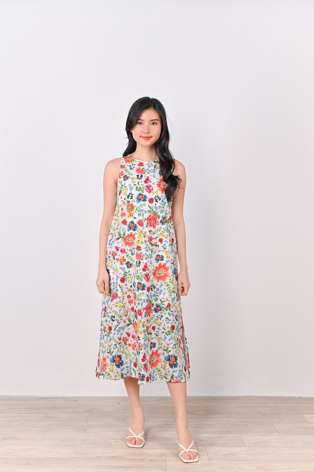 ROBUST FLORAL SIDE-SLIT MIDI ROBUST FLORAL SIDE-SLIT MIDI