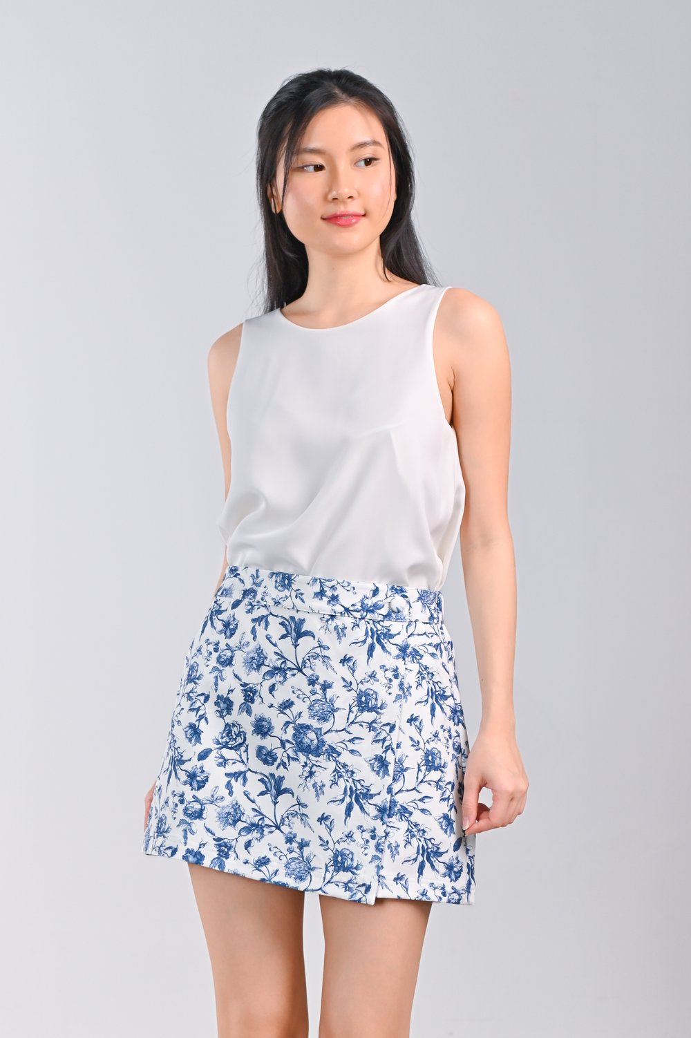 ANTIQUE TOILE ELASTIC-WAIST SKORTS ANTIQUE TOILE ELASTIC-WAIST SKORTS