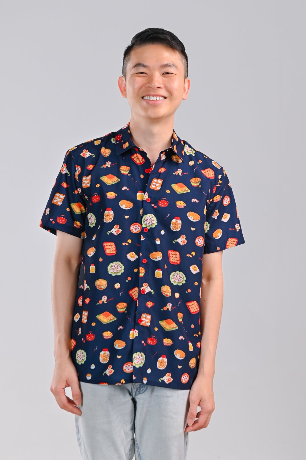 CNY SNACKS NAVY MEN’S SHIRT CNY SNACKS NAVY MEN’S SHIRT