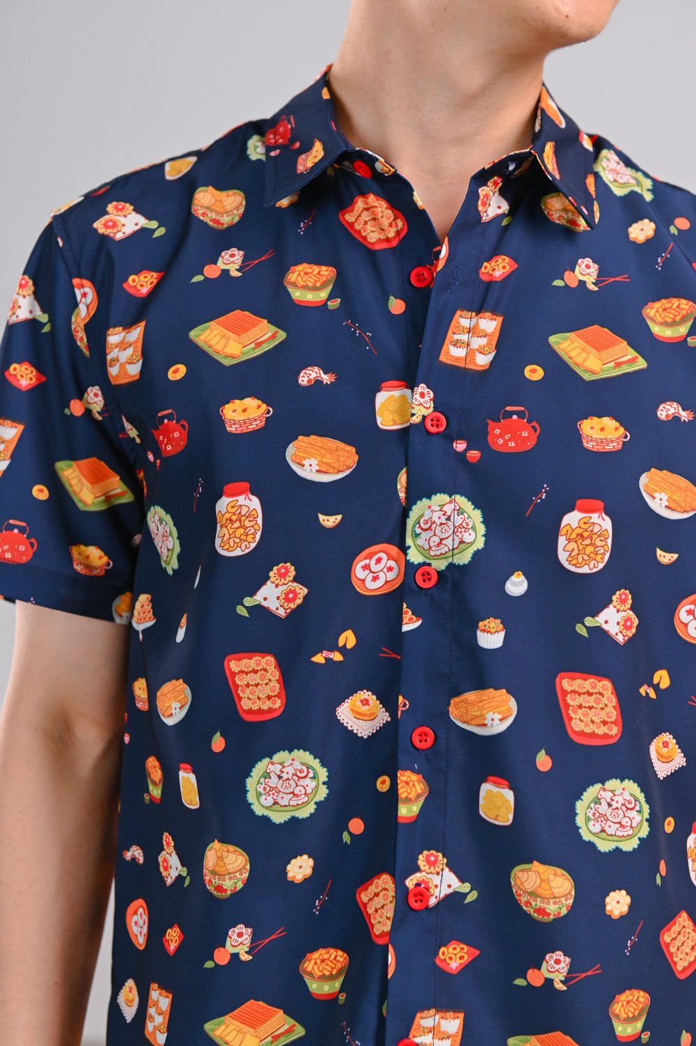 CNY SNACKS NAVY MEN’S SHIRT CNY SNACKS NAVY MEN’S SHIRT