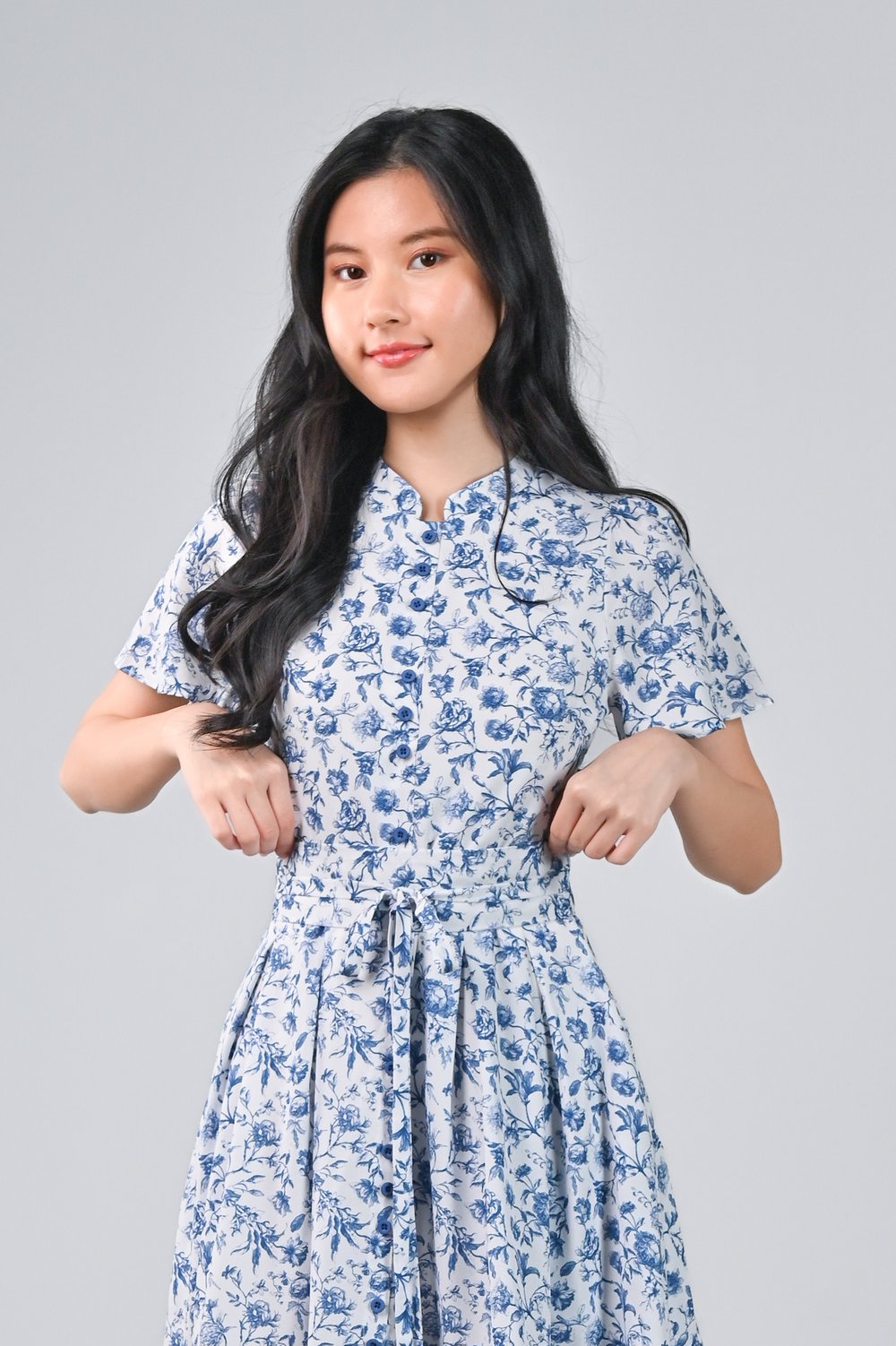 ANTIQUE TOILE CHEONGSAM SHIRTDRESS