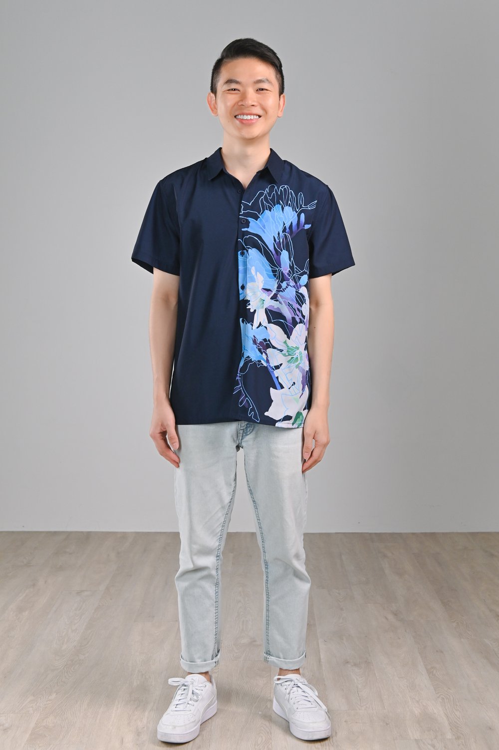 BLOSSOM BLUEPRINT MEN’S SHIRT