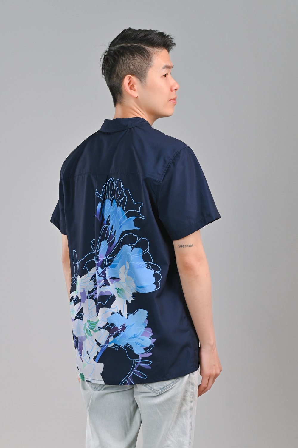 BLOSSOM BLUEPRINT MEN’S SHIRT