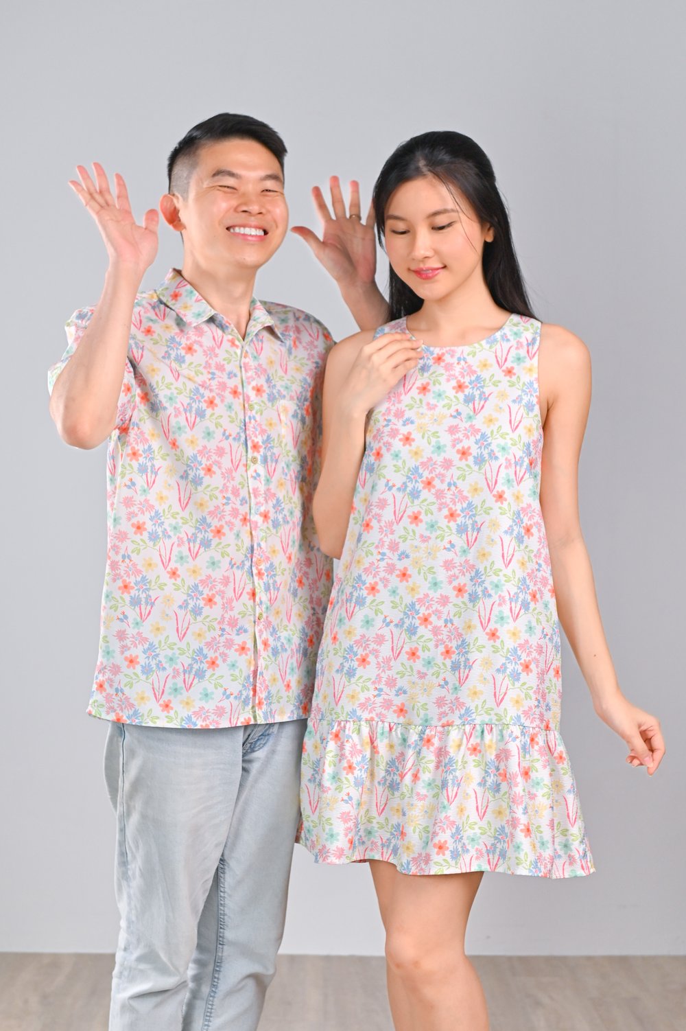 HARU FLORALS SLEEVELESS DROPWAIST DRESS HARU FLORALS SLEEVELESS DROPWAIST DRESS