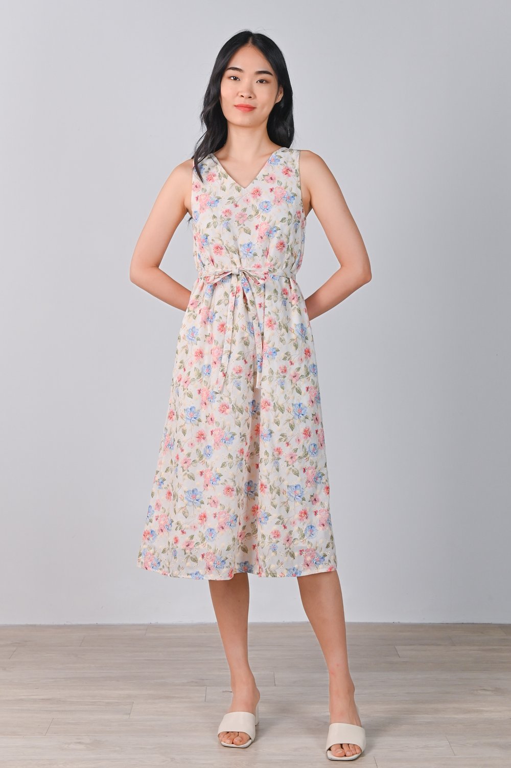 SPRING STITCH TWO-WAY MIDI DRESS SPRING STITCH TWO-WAY MIDI DRESS