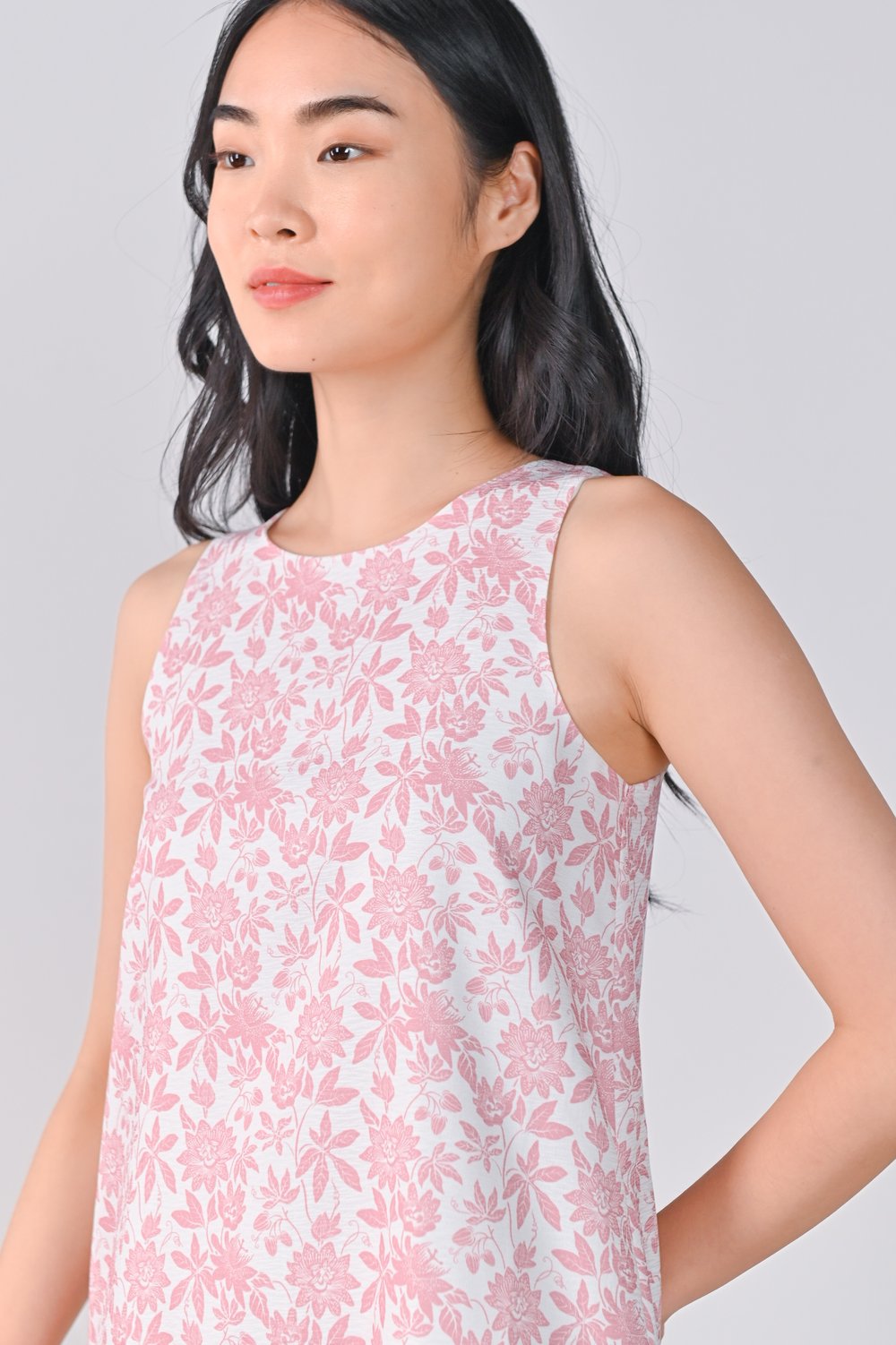 CAMY PINK SLEEVELESS DROPWAIST DRESS CAMY PINK SLEEVELESS DROPWAIST DRESS