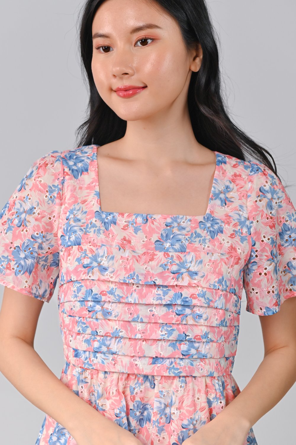 CAMILA PINK PLEAT-DETAIL DRESS-ROMPER CAMILA PINK PLEAT-DETAIL DRESS-ROMPER