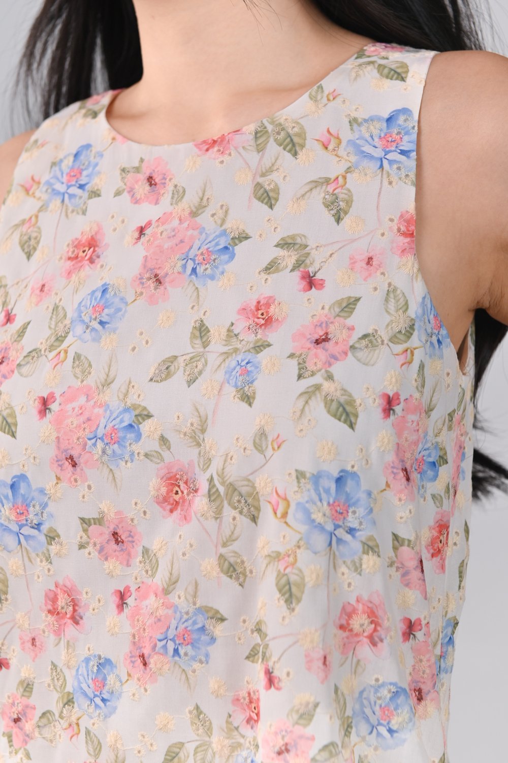 SPRING STITCH SLEEVELESS DROPWAIST DRESS SPRING STITCH SLEEVELESS DROPWAIST DRESS
