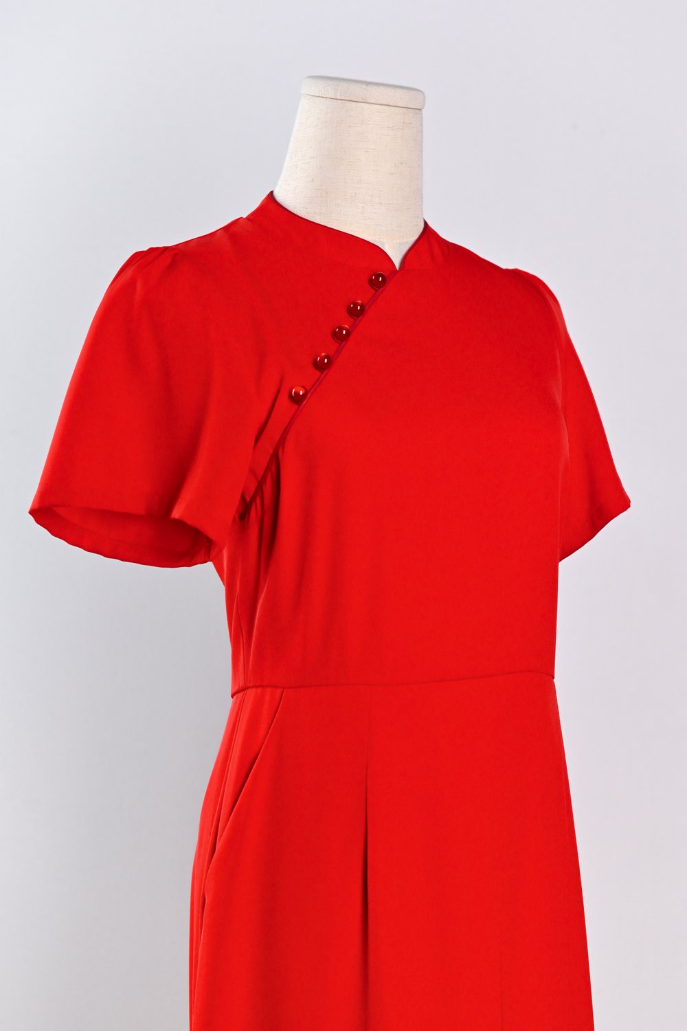 KEJIA CHILLI RED PENCIL CHEONGSAM