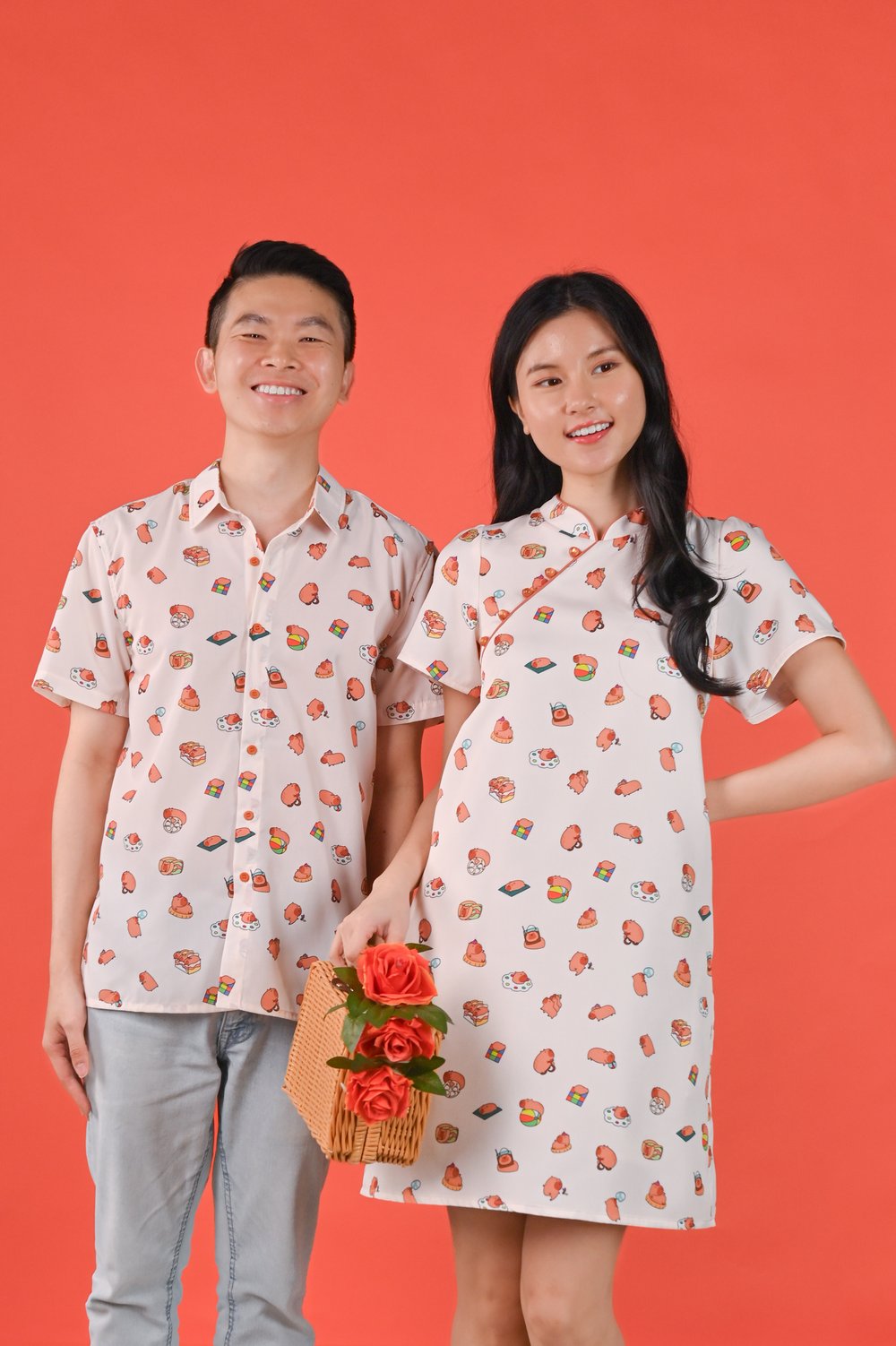 CUTE CAPYBARA SLEEVED CHEONGSAM CUTE CAPYBARA SLEEVED CHEONGSAM