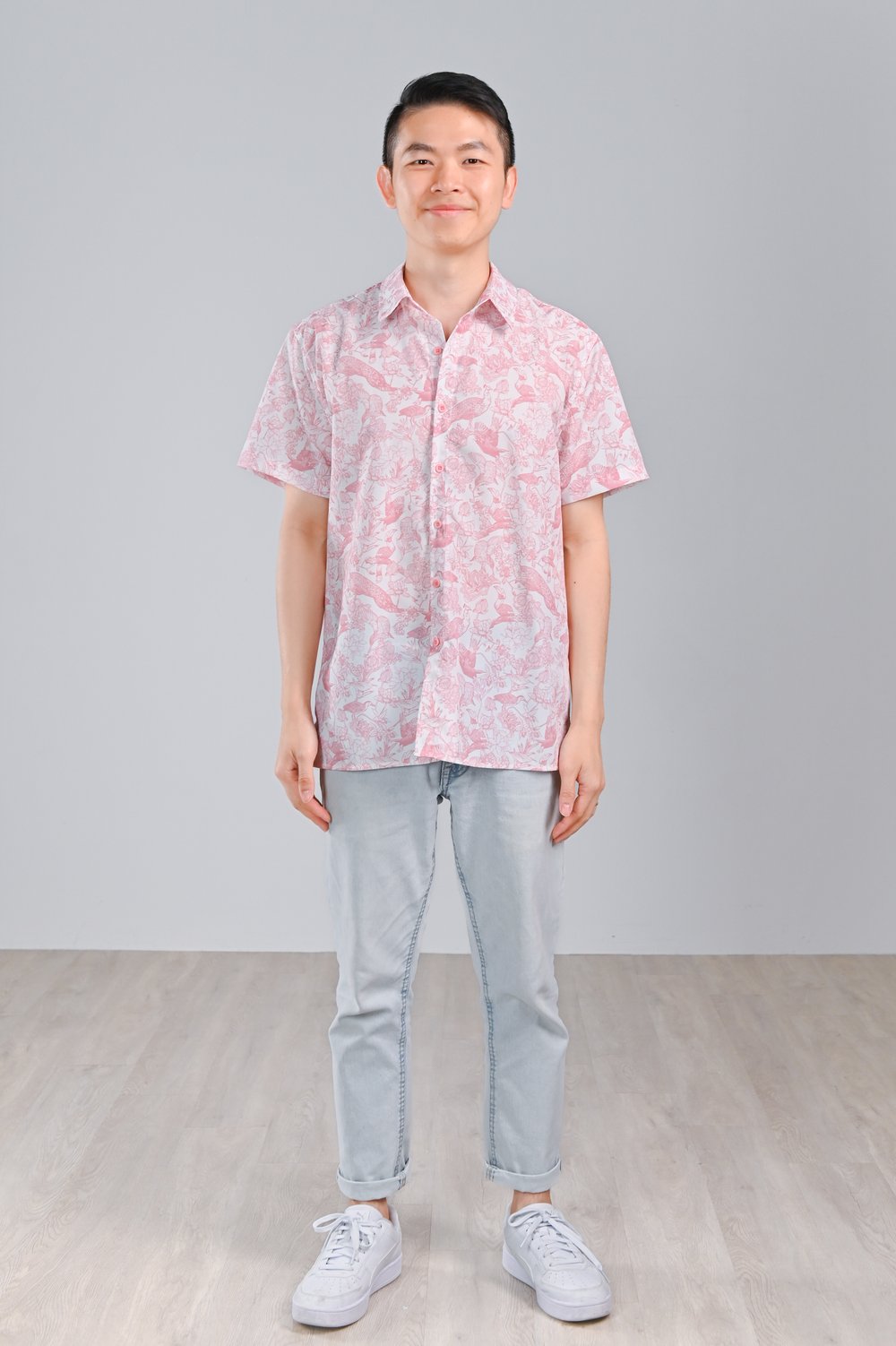PINK FEATHERED TALES MEN’S SHIRT PINK FEATHERED TALES MEN’S SHIRT