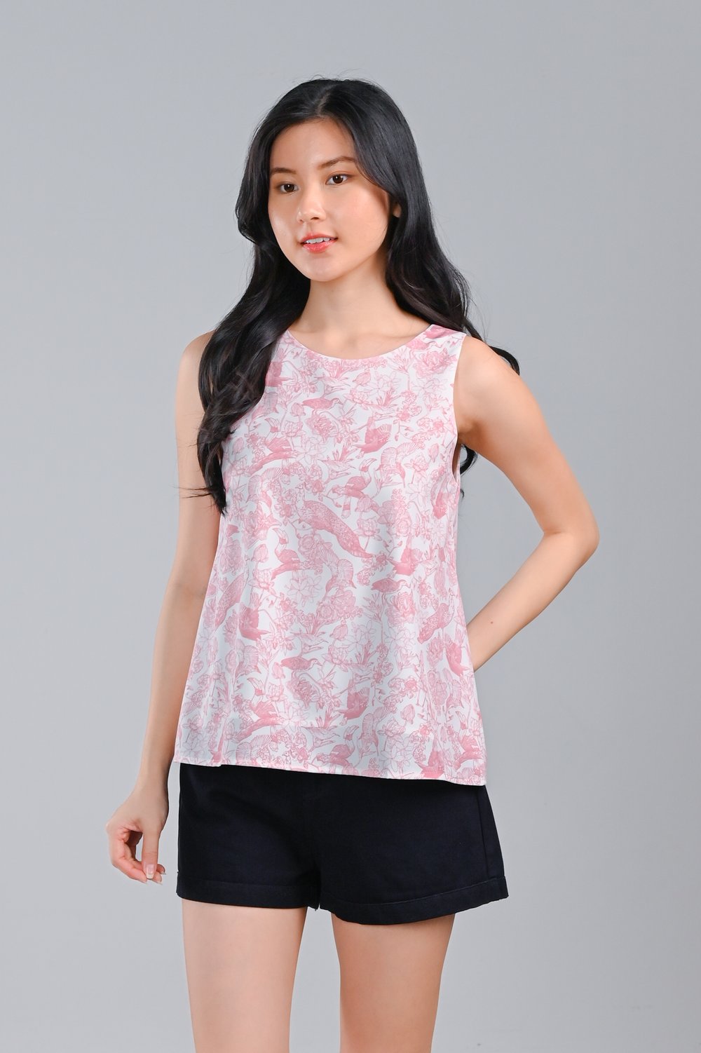 PINK FEATHERED TALES TWO-WAY TOP PINK FEATHERED TALES TWO-WAY TOP