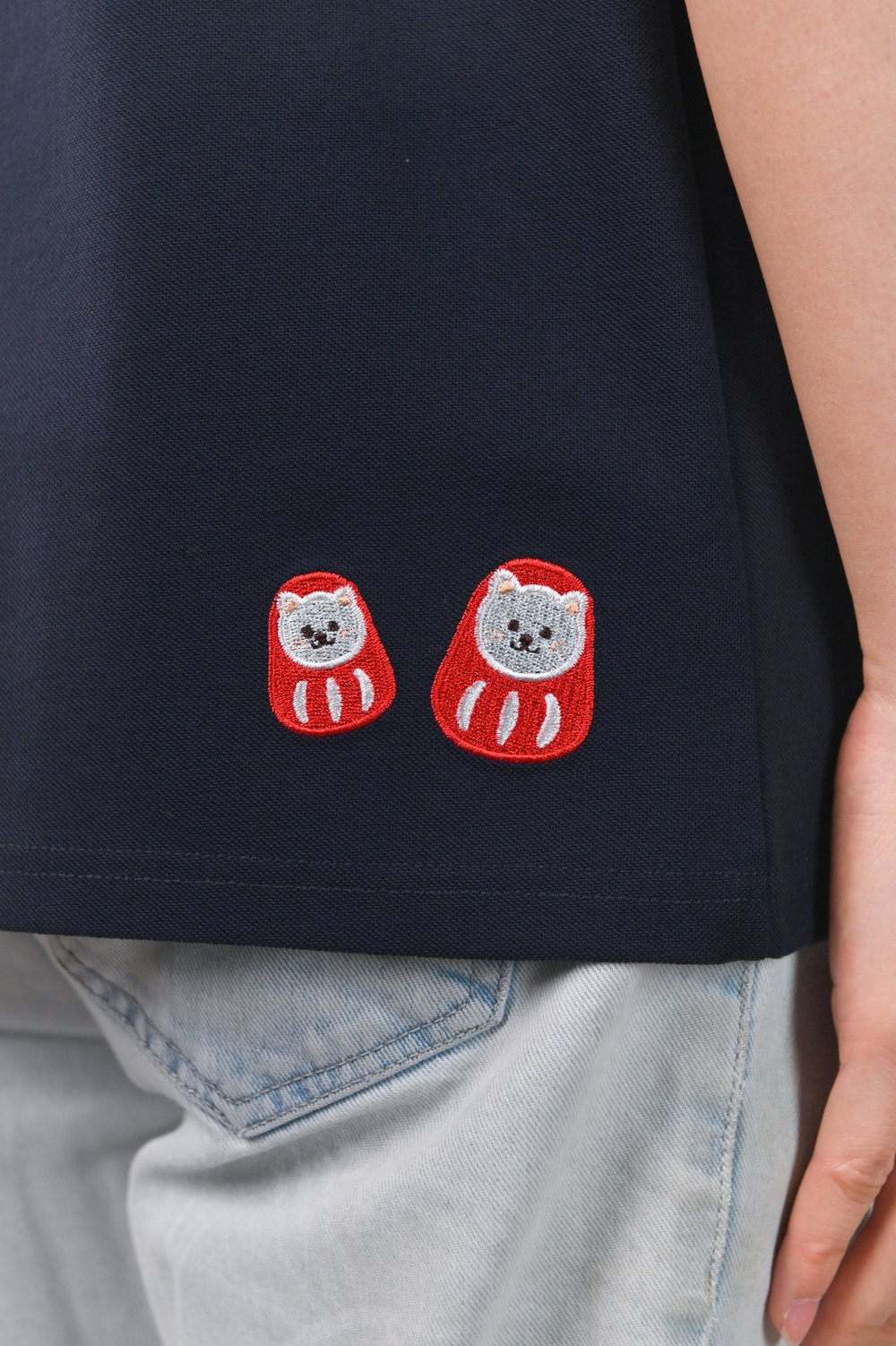 FESTIVE FORTUNE CAT NAVY EMB. POLO SHIRT FESTIVE FORTUNE CAT NAVY EMB. POLO SHIRT