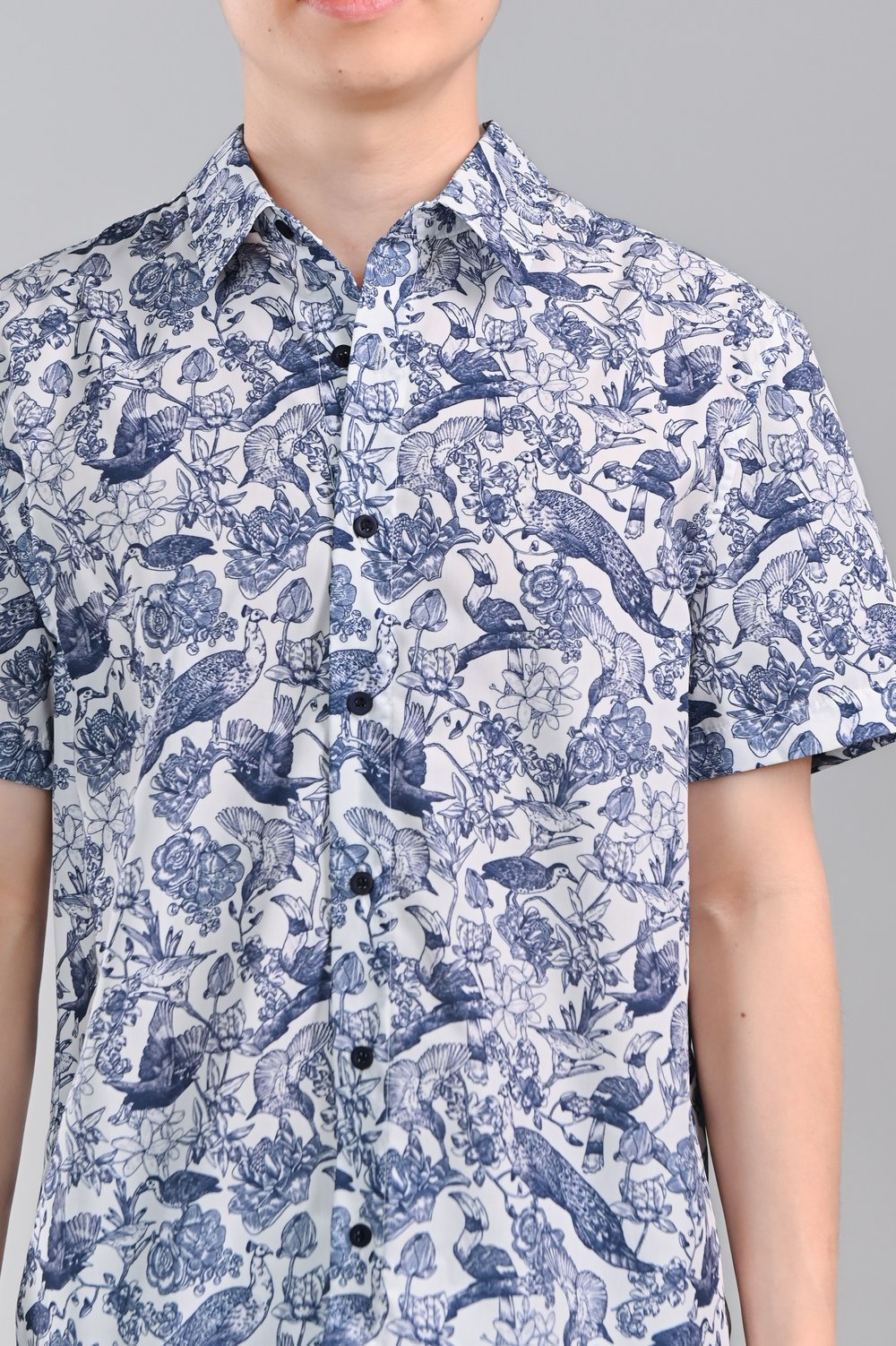 NAVY FEATHERED TALES MEN’S SHIRT NAVY FEATHERED TALES MEN’S SHIRT
