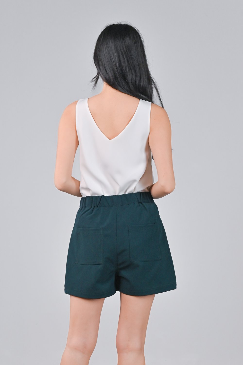 BECKS ELASTIC-BACK SKORTS IN FOREST GREEN BECKS ELASTIC-BACK SKORTS IN FOREST GREEN