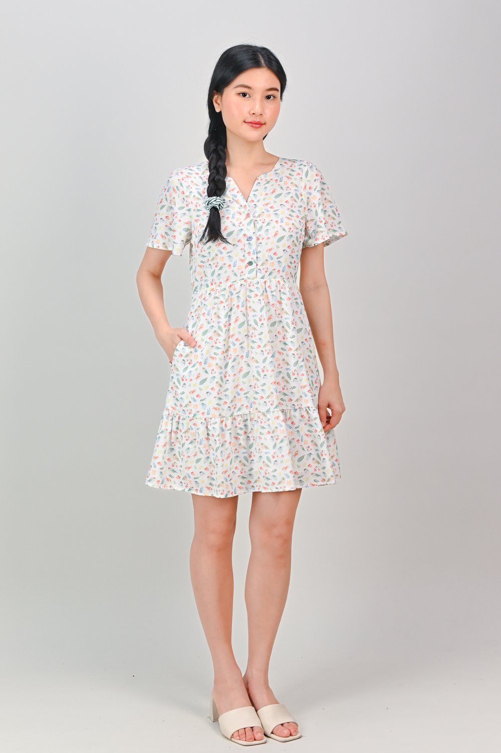 FRIENDS OF THE FOREST FLOUNCE SHIRTDRESS FRIENDS OF THE FOREST FLOUNCE SHIRTDRESS