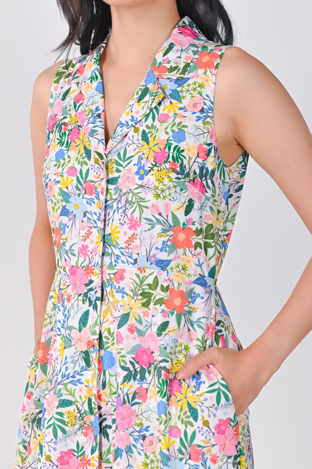 AMMIE CAMP-COLLAR SLEEVELESS SHIRT-DRESS AMMIE CAMP-COLLAR SLEEVELESS SHIRT-DRESS