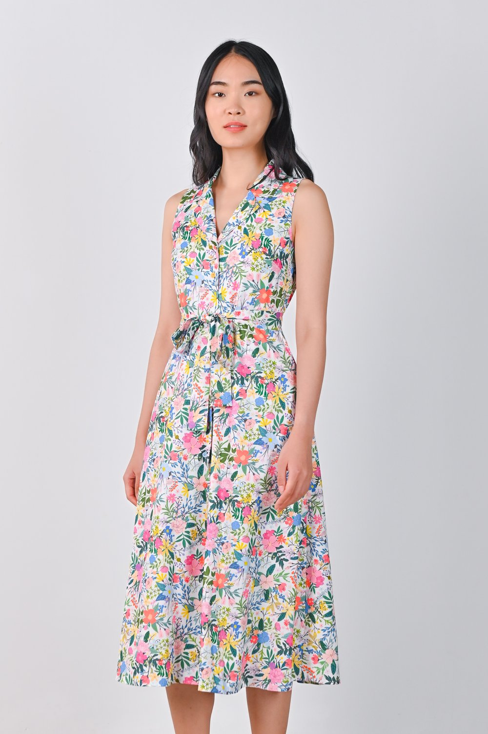AMMIE CAMP-COLLAR SLEEVELESS SHIRT-DRESS AMMIE CAMP-COLLAR SLEEVELESS SHIRT-DRESS