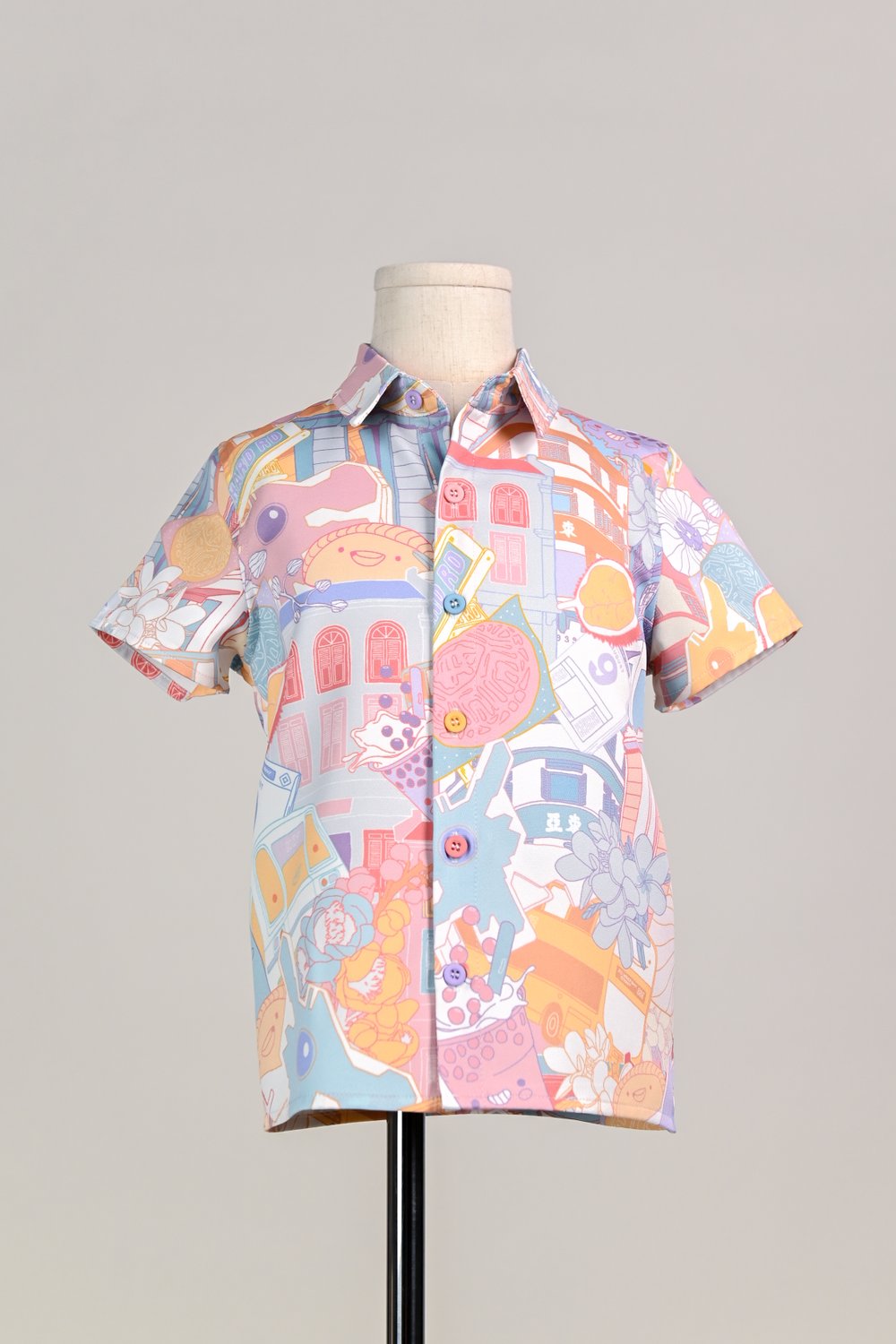 VIBRANT SUNNY ISLAND KIDS’ SHIRT