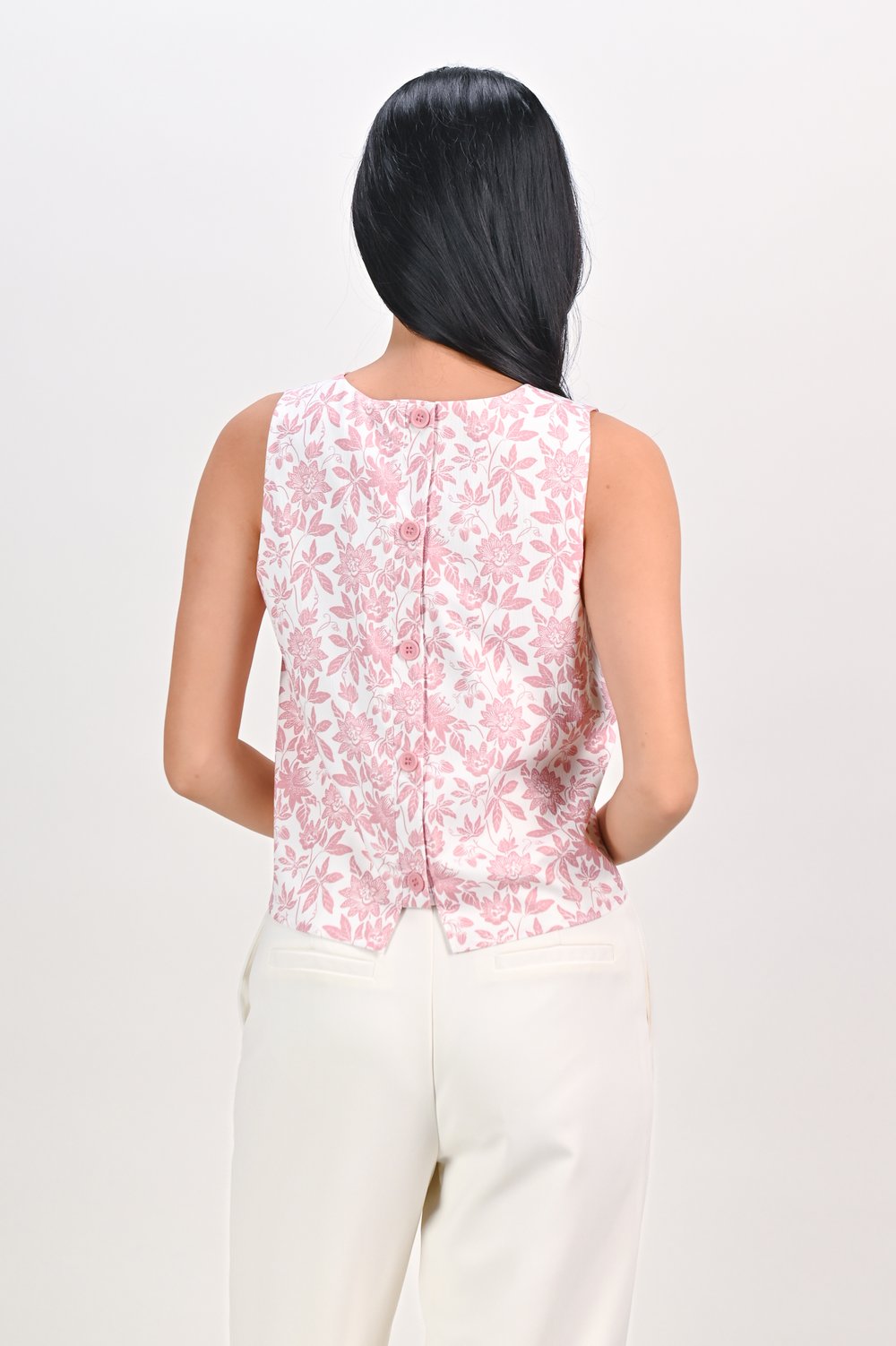 CAMY PINK BUTTON-BACK TOP CAMY PINK BUTTON-BACK TOP