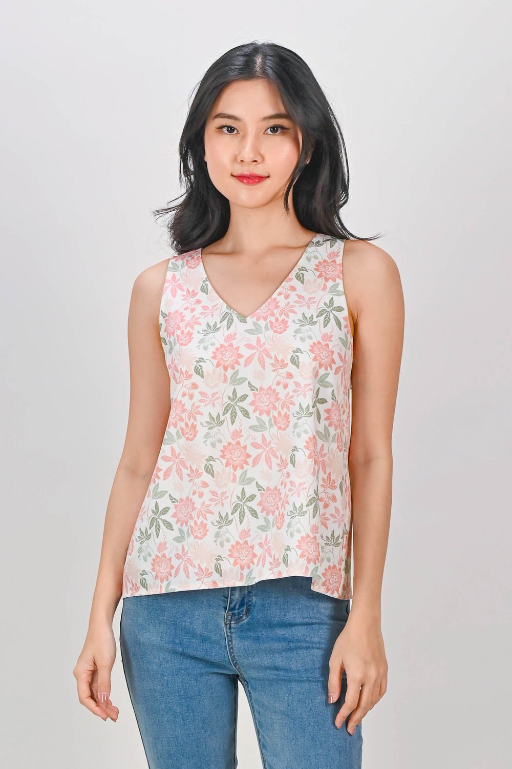 CAMY PEACH GARDEN TWO-WAY TOP CAMY PEACH GARDEN TWO-WAY TOP