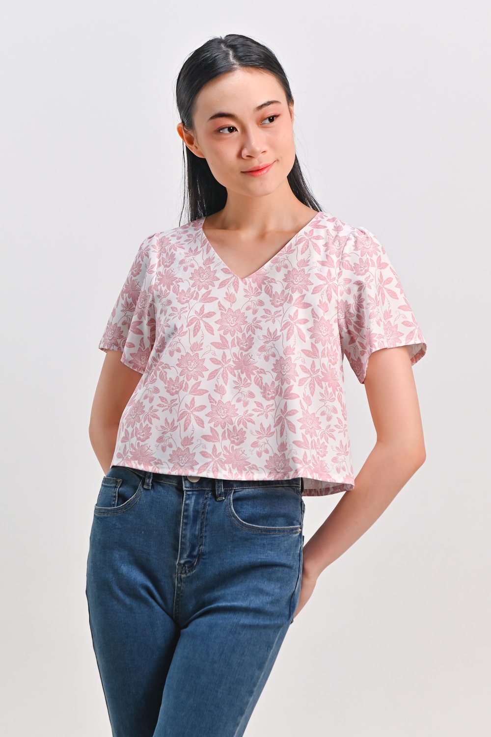 CAMY PINK SLEEVED LAYERED TOP CAMY PINK SLEEVED LAYERED TOP