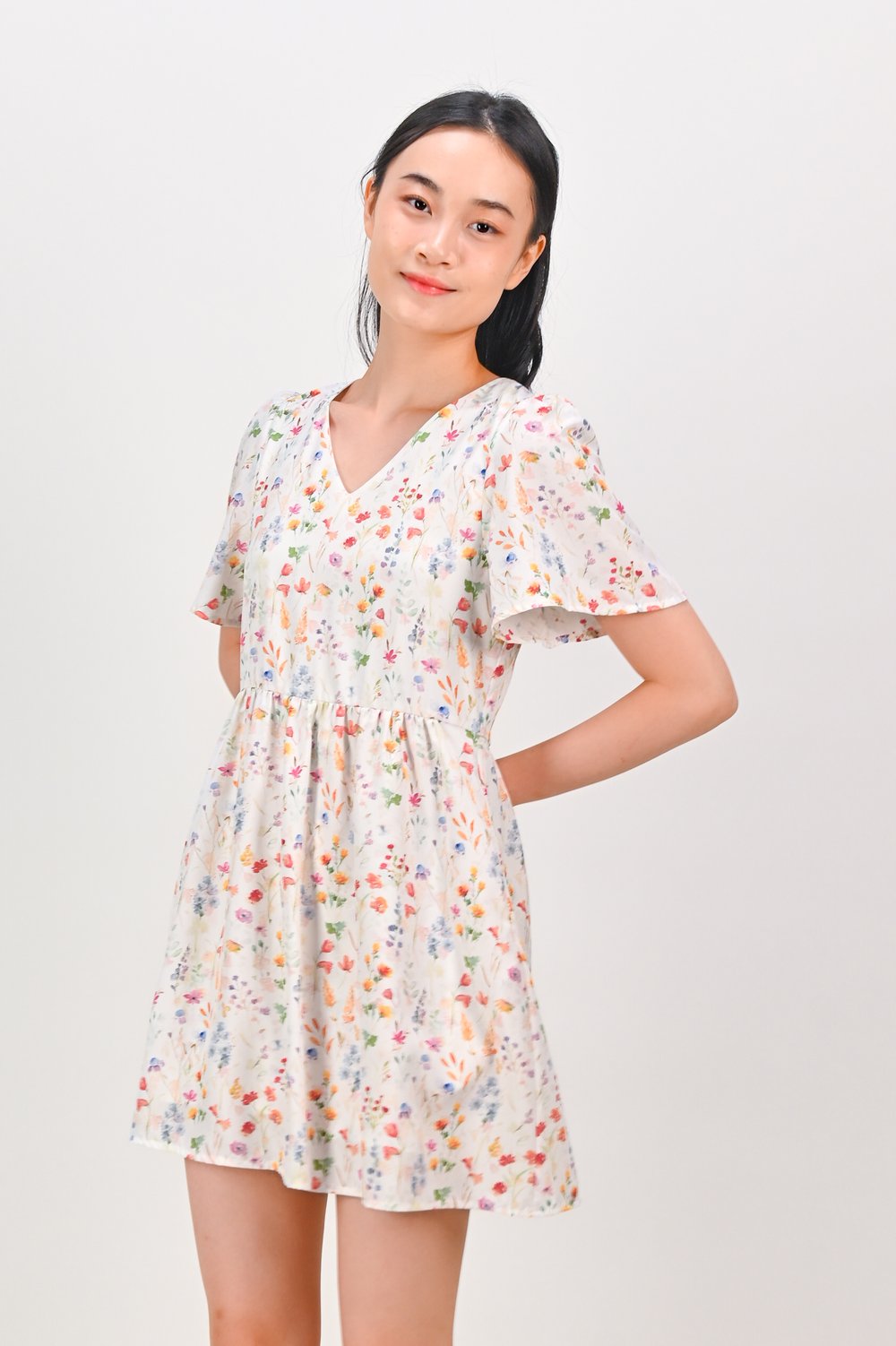 EDEN ERA V-NECK DRESS-ROMPER EDEN ERA V-NECK DRESS-ROMPER