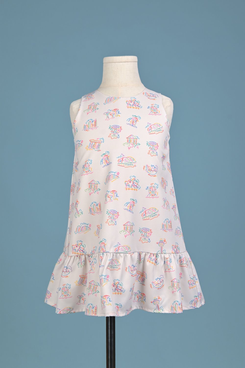 CITY OF DREAMS CREAM KIDS’ DRESS CITY OF DREAMS CREAM KIDS’ DRESS