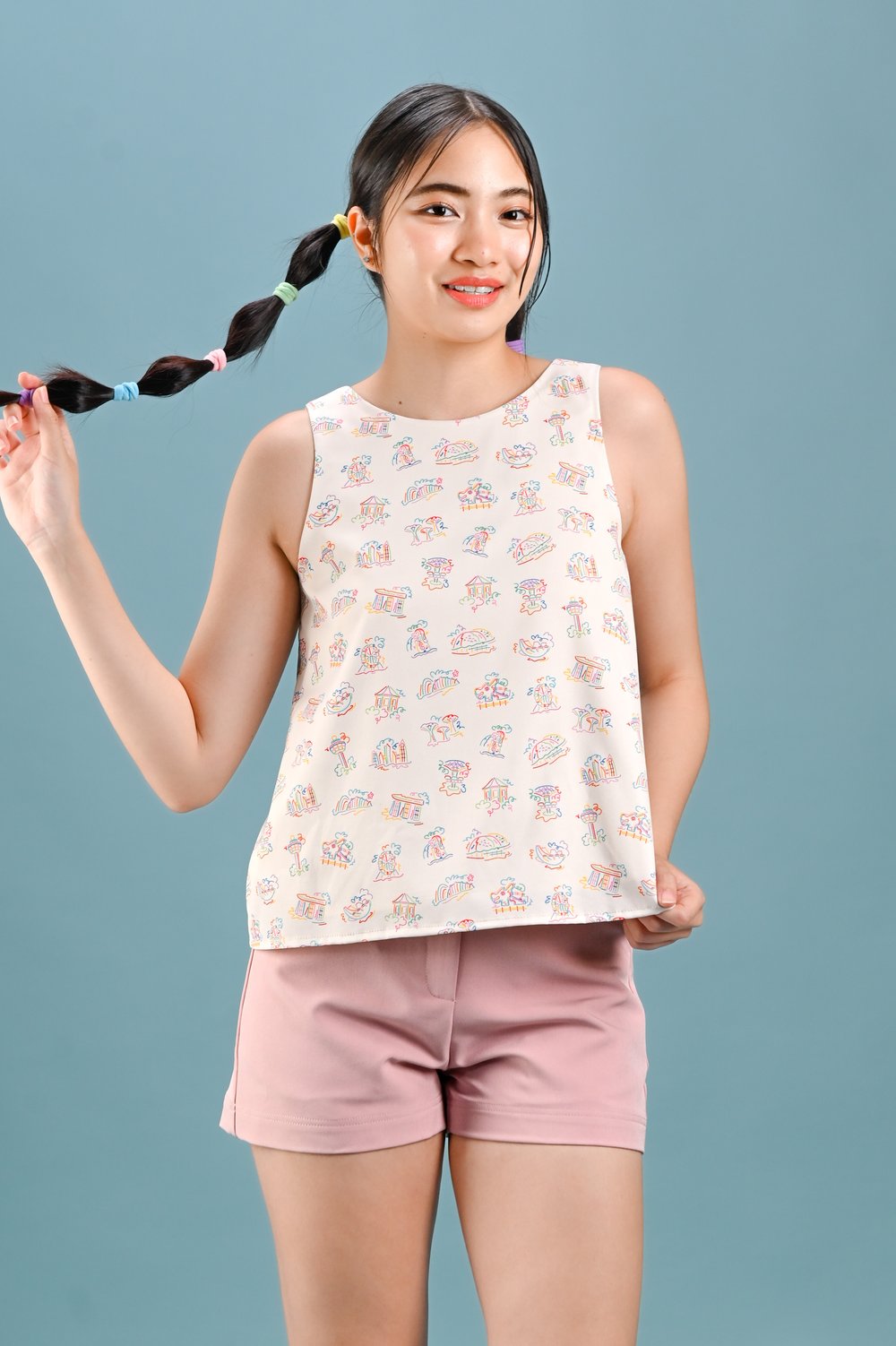 CITY OF DREAMS CREAM TWO-WAY TOP CITY OF DREAMS CREAM TWO-WAY TOP