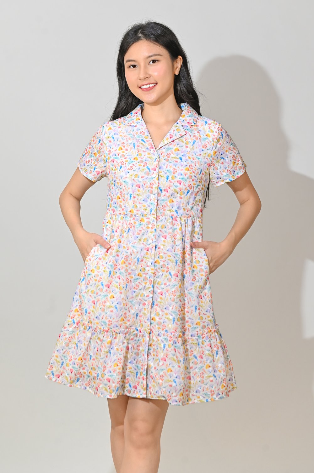 NAUTI CREW CAMP-COLLAR SHIRT-DRESS NAUTI CREW CAMP-COLLAR SHIRT-DRESS