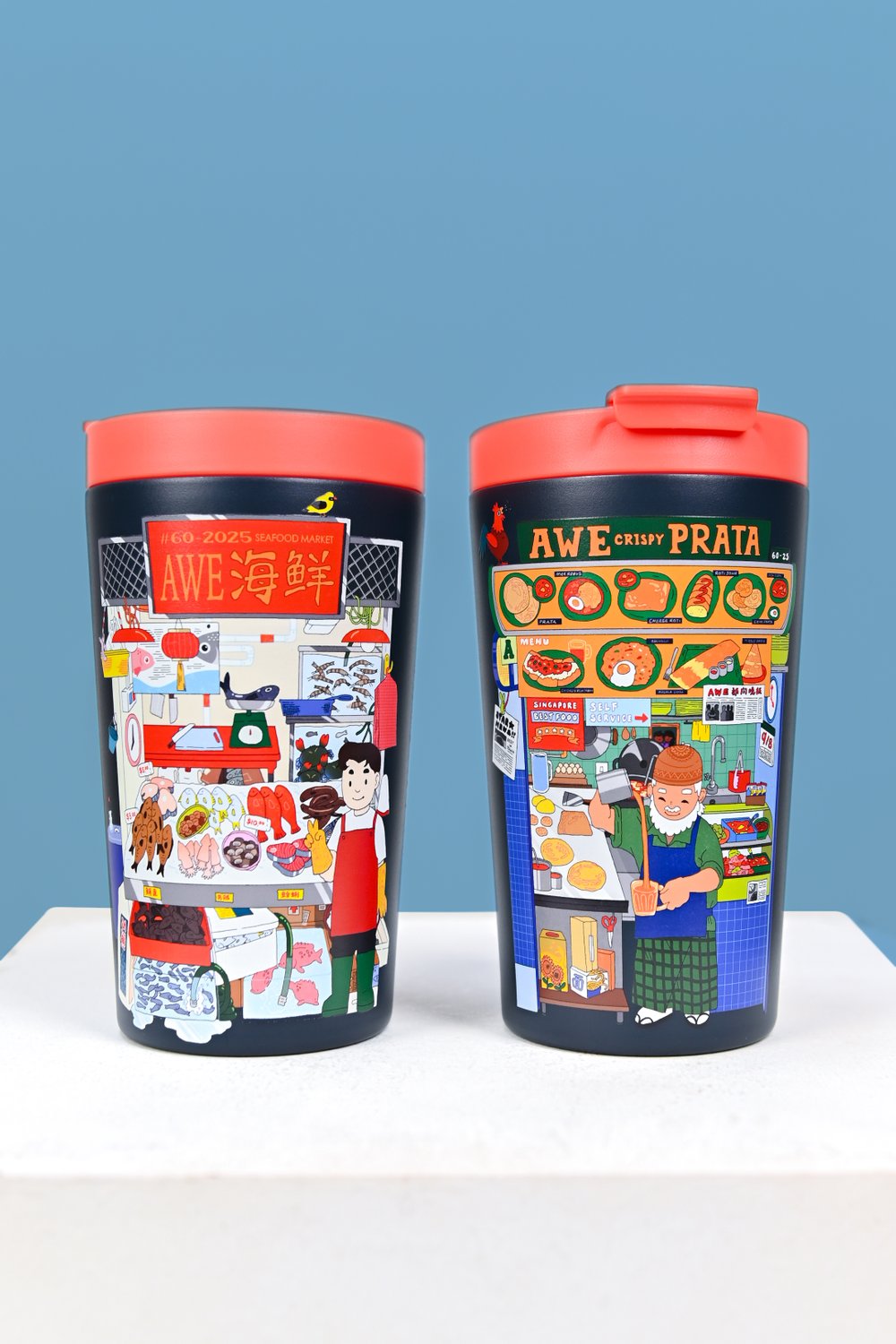 PRATA STALL X FRESH SEAFOOD STALL TUMBLER PRATA STALL X FRESH SEAFOOD STALL TUMBLER
