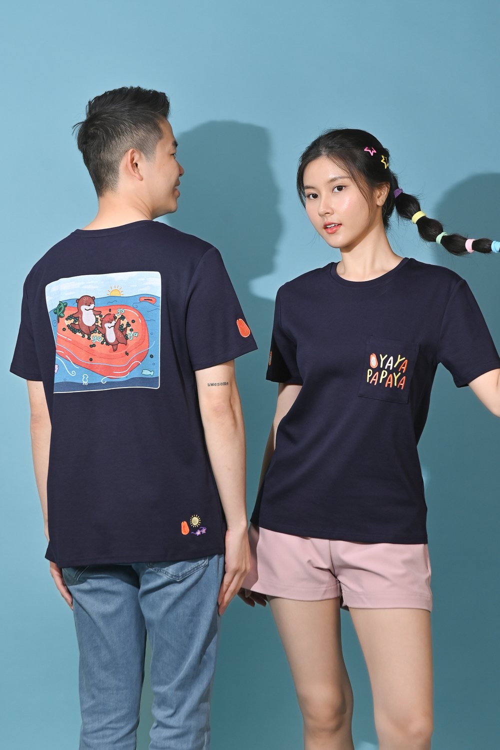 YAYA PAPAYA OTTER UNISEX TEE YAYA PAPAYA OTTER UNISEX TEE