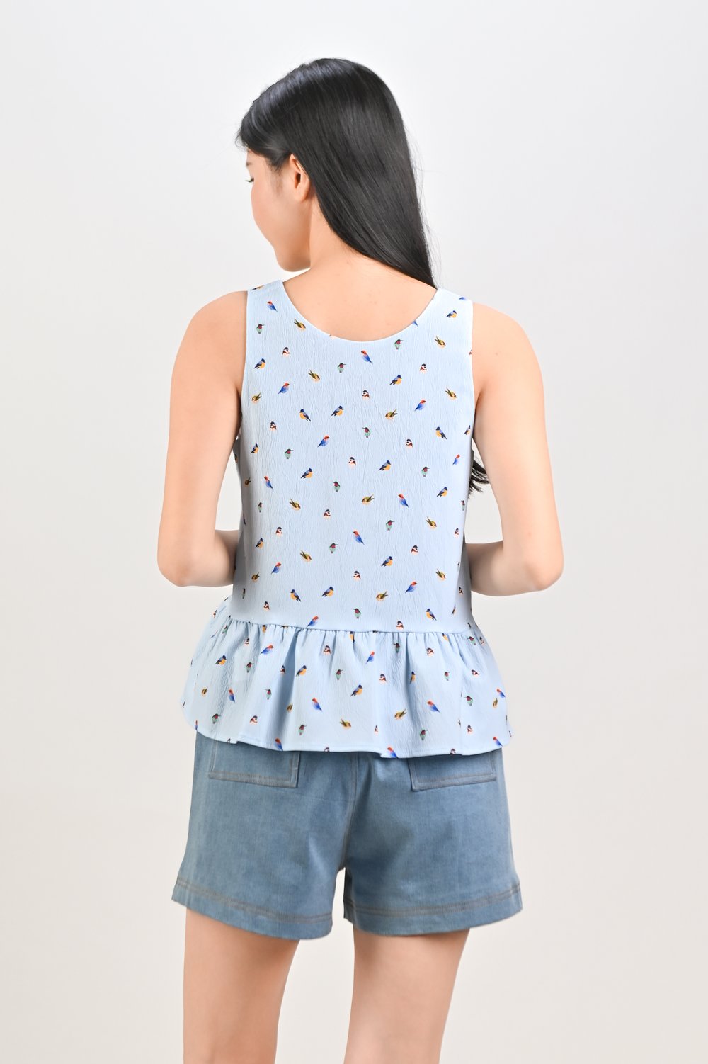 LITTLE WINGS SLEEVELESS PEPLUM TOP LITTLE WINGS SLEEVELESS PEPLUM TOP