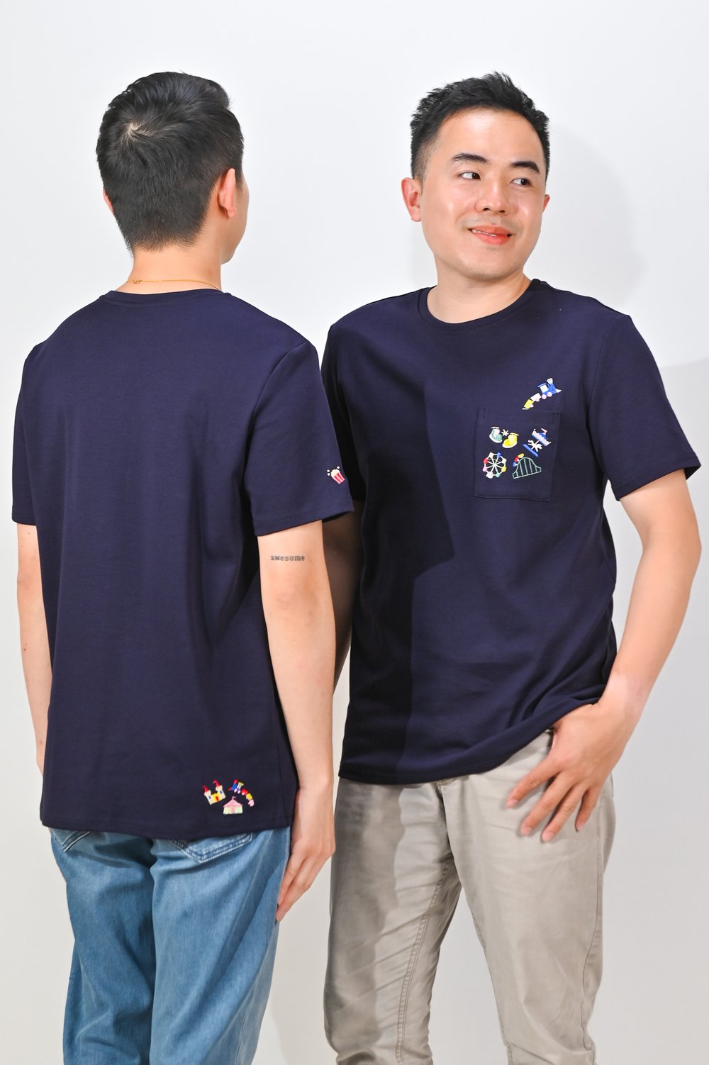 CARNIVAL NAVY EMB. POCKET UNISEX TEE CARNIVAL NAVY EMB. POCKET UNISEX TEE