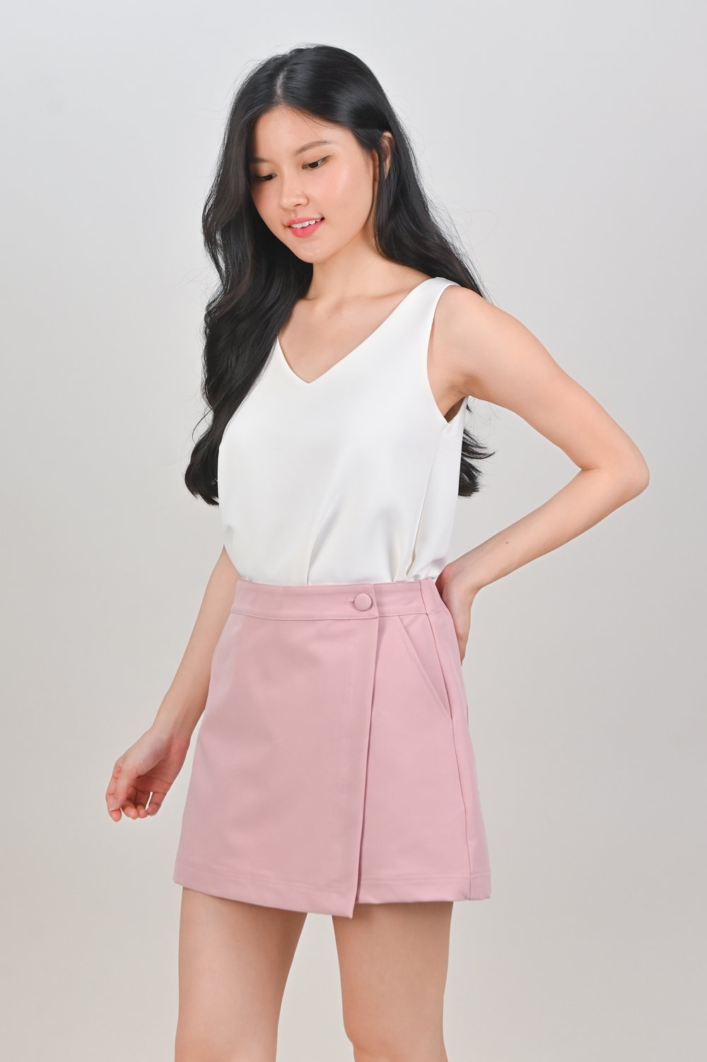 BEX ELASTIC-BACK SKORTS IN PINK