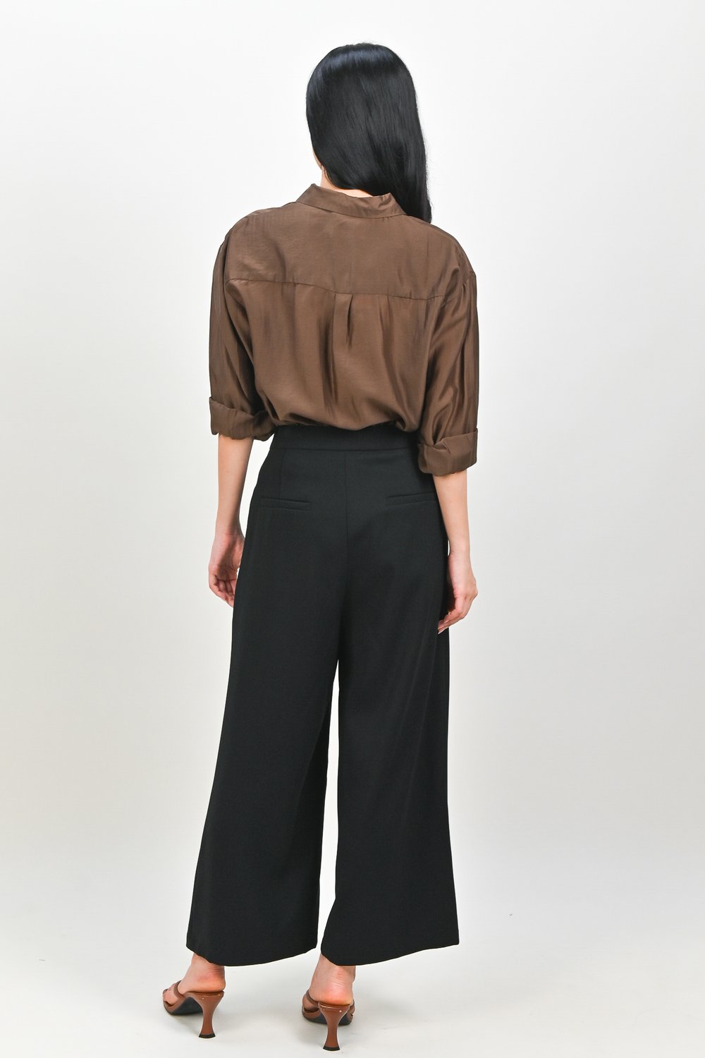 DANIRA SHIRT IN COCOA-OLIVE