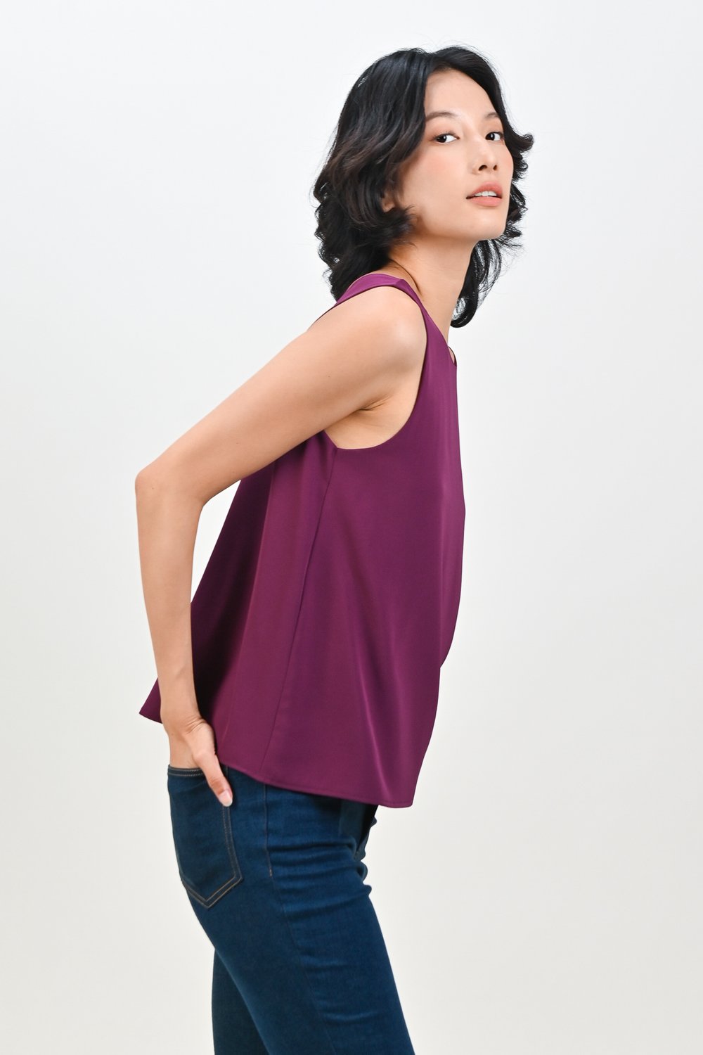 HAZEL TWO-WAY TOP IN PURPLE