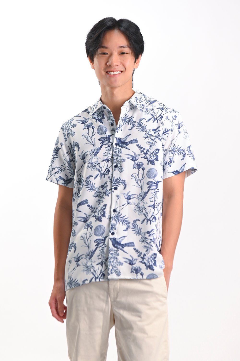 NAVY HUMMINGBIRD MEN'S SHIRT