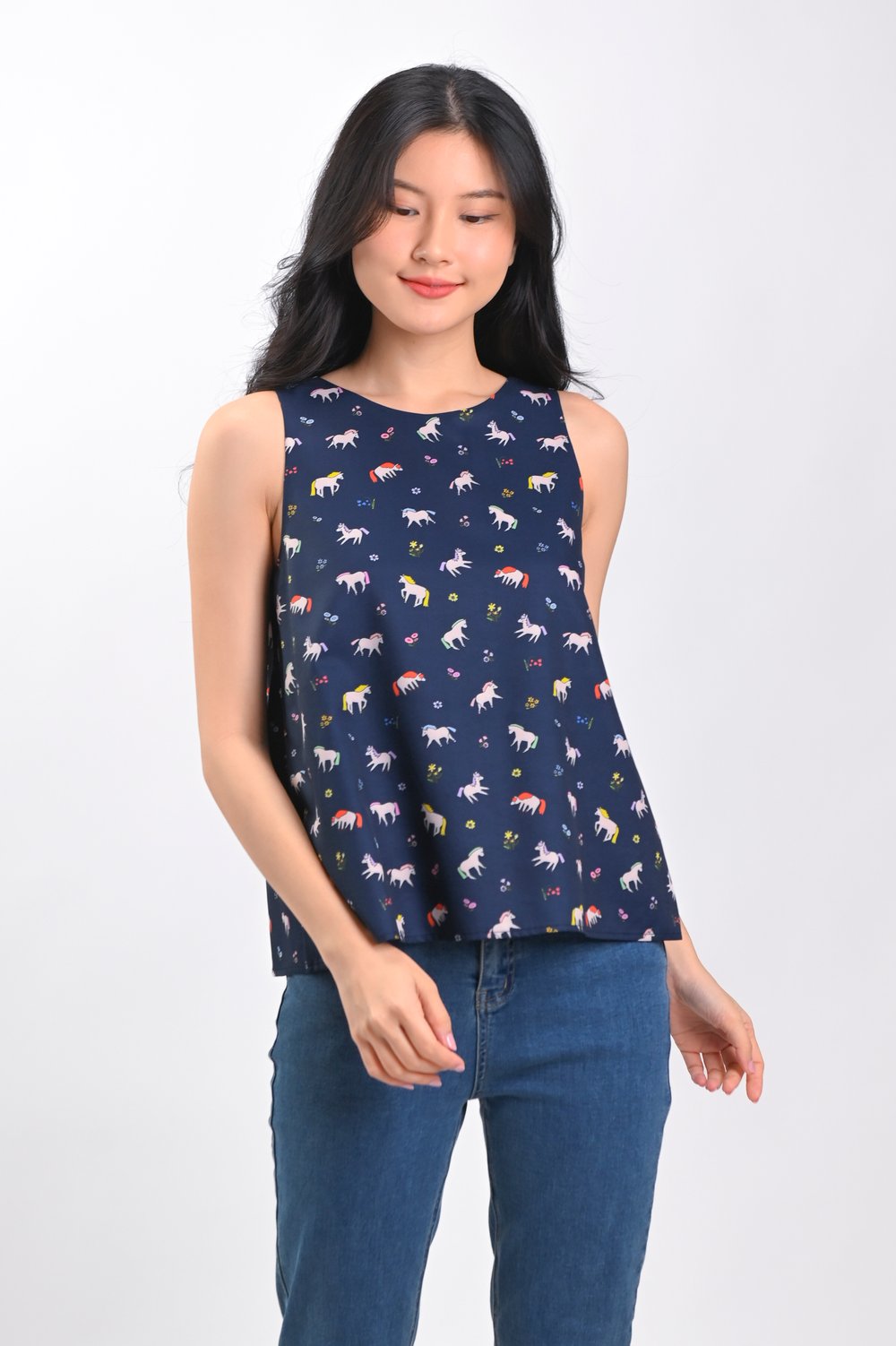 PETALS & PONIES TWO-WAY TOP