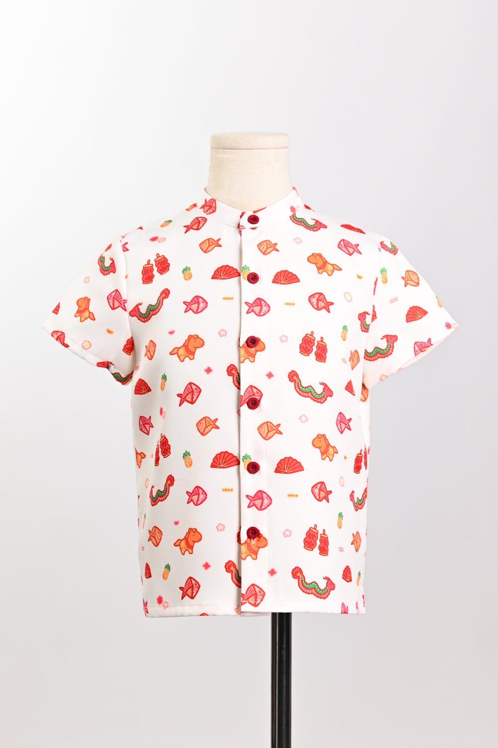 LUCKY CHARMS MANDARIN COLLAR KIDS’ SHIRT